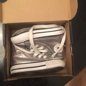 Silver Baby Converse